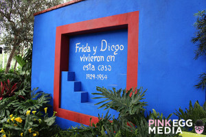 Wall replica of Casa Azul at New York Botanical Garden. Photo by: Ana Pines
