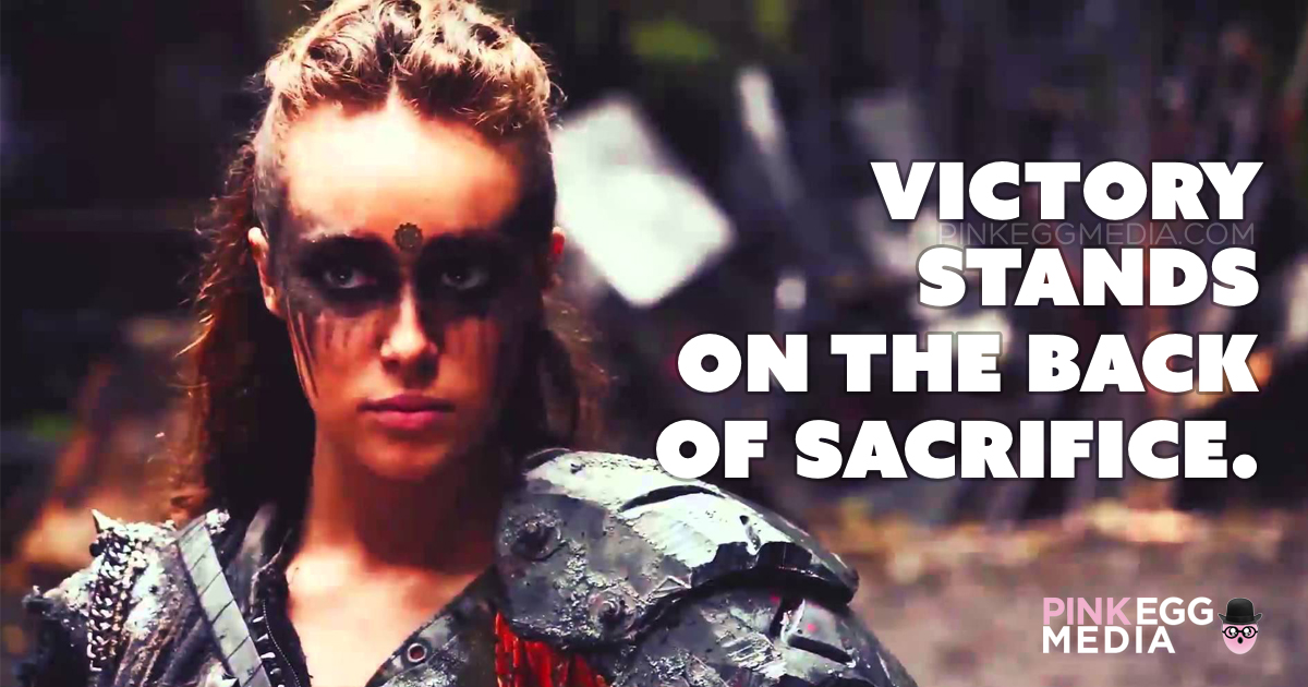 Victory stands on the back of sacrifice